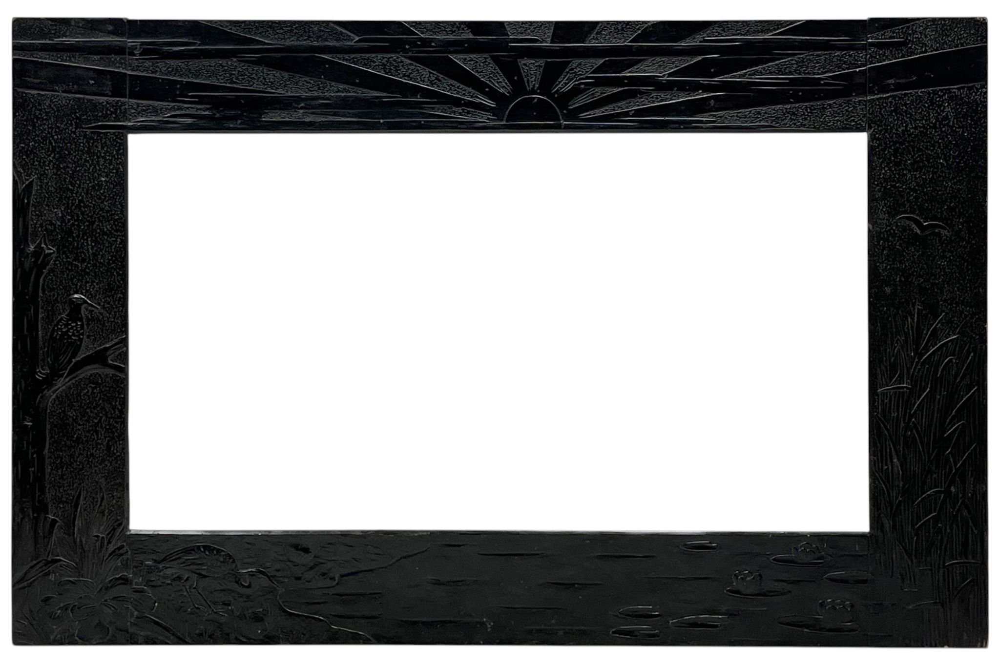 Cadre japonisant thématique nocturne — 80.6 x 44.3 cm — Ref. PC0542M2 (cadre diurne PC0541M2)
