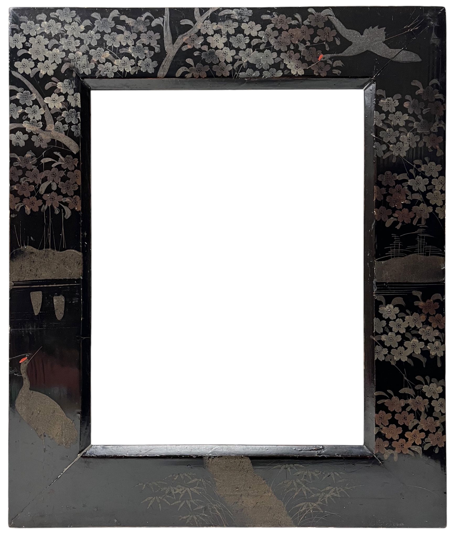 Cadre laqué japonisant — 26.3 x 20.3 cm — Ref. PC1067M2