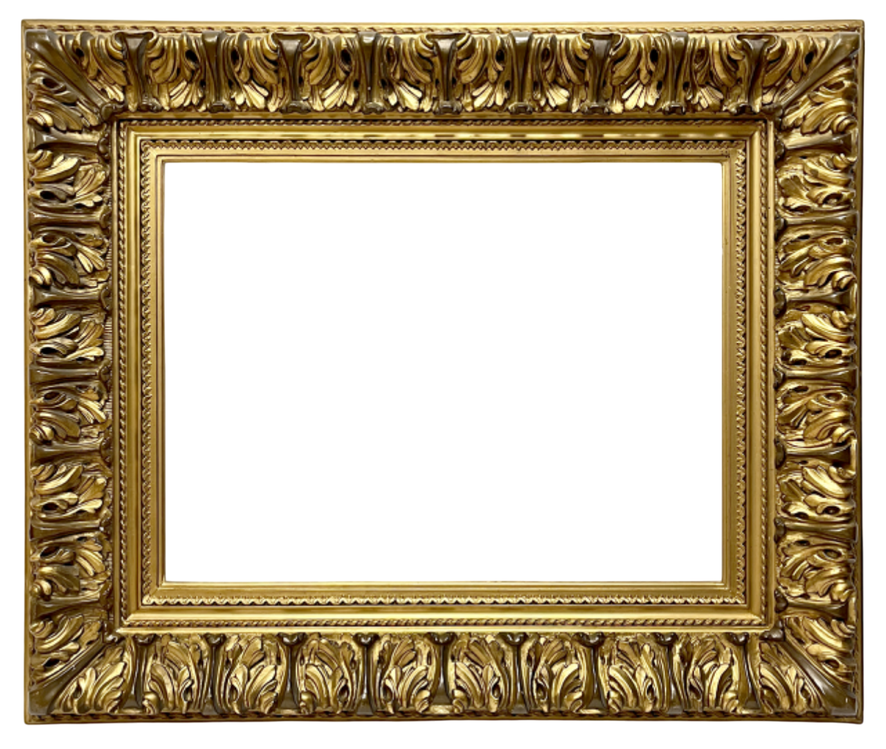 Cadre XIXe à larges feuilles d'acanthe — 45,5 x 60,5 cm — Ref. 2284