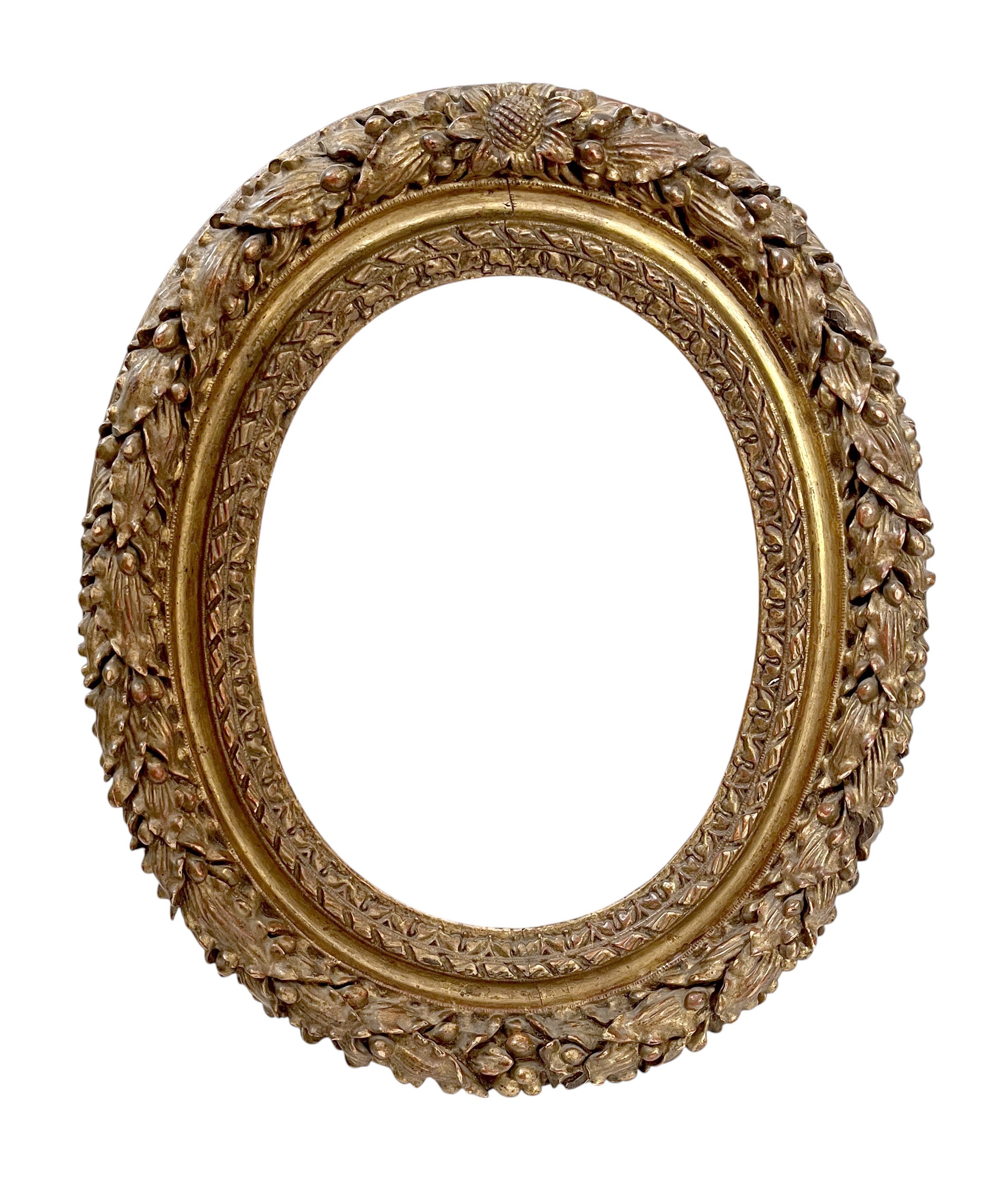 Cadre ovale d'époque Louis XIII — 22,5 x 17,3 cm — Réf. PC0317M2