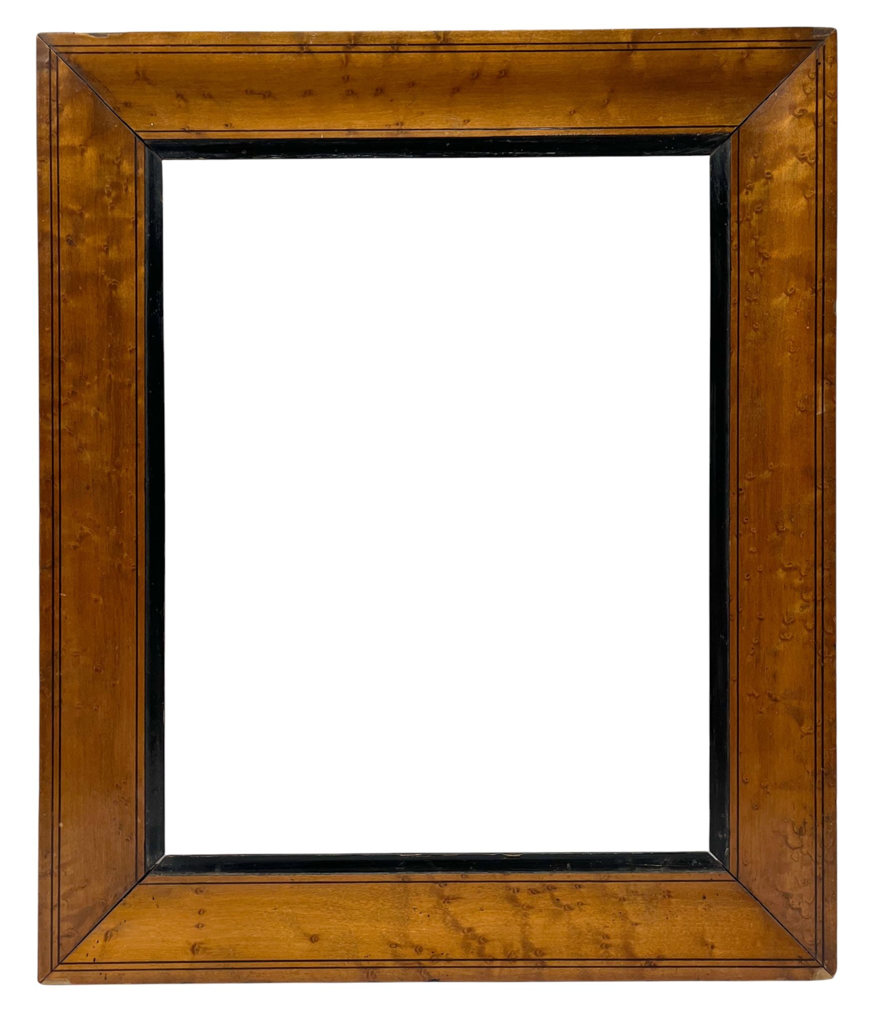 Cadre Charles X en loupe de noyer — 39,3 x 31 cm — PC0057M1