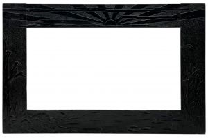Cadre japonisant thématique nocturne — 80.6 x 44.3 cm — Ref. PC0542M2 (cadre diurne PC0541M2)